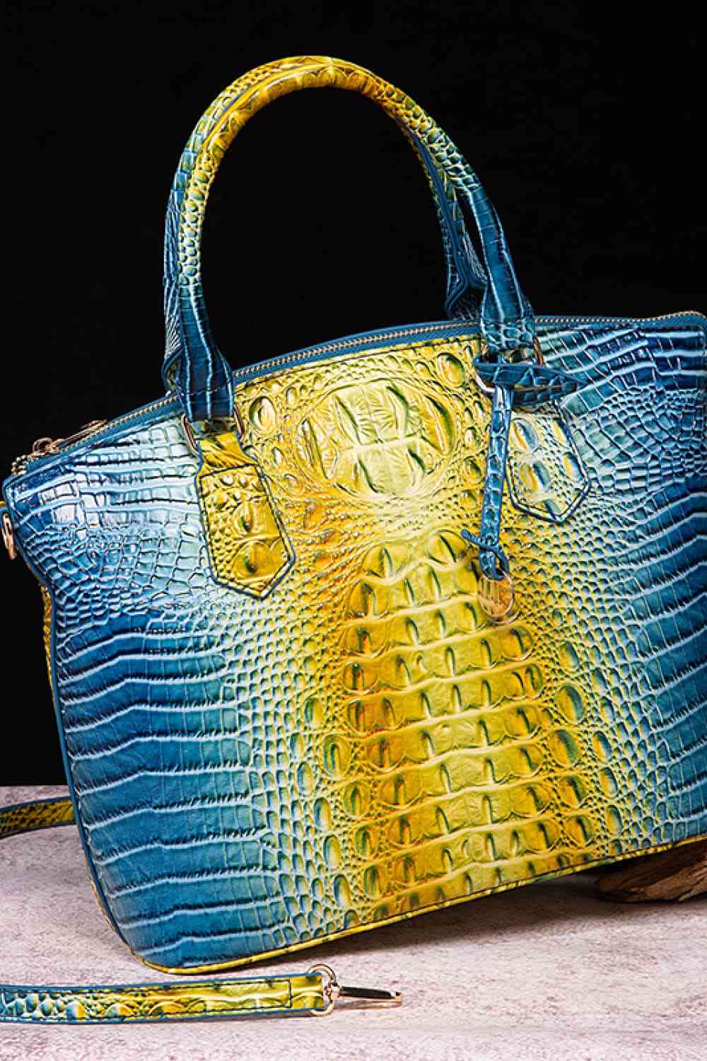 Gradient Vegan Leather Crocodile Handbag 14 Colors– Xtian de Medici